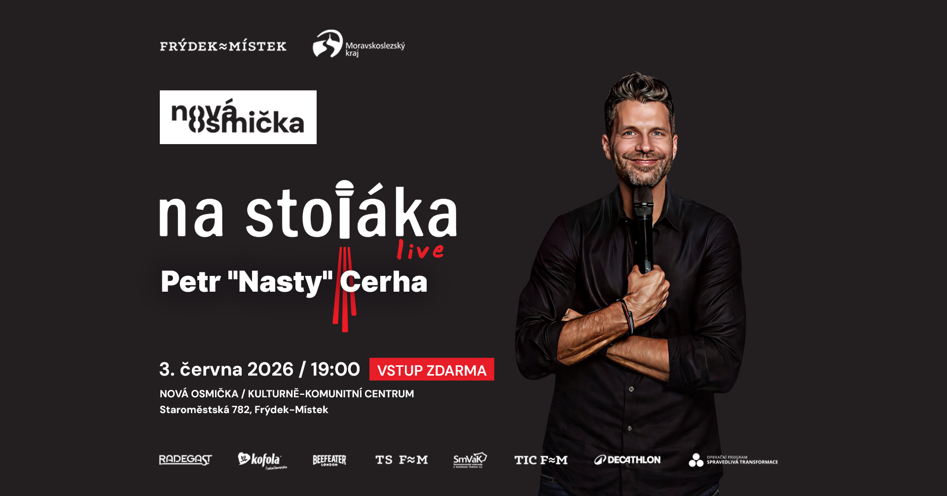 Petr "Nasty" Cerha - Na Stojáka! - banner akce