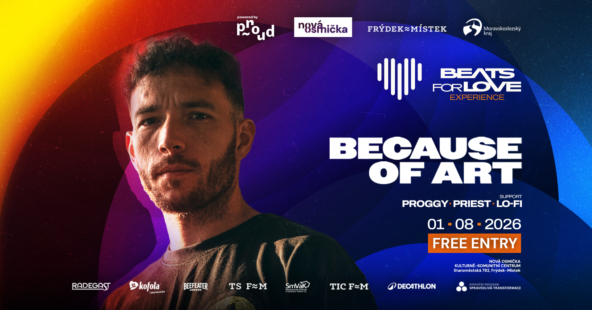 BEATS FOR LOVE: EXPERIENCE ♡ w/ BECAUSE OF ART | VSTUP ZDARMA - banner akce