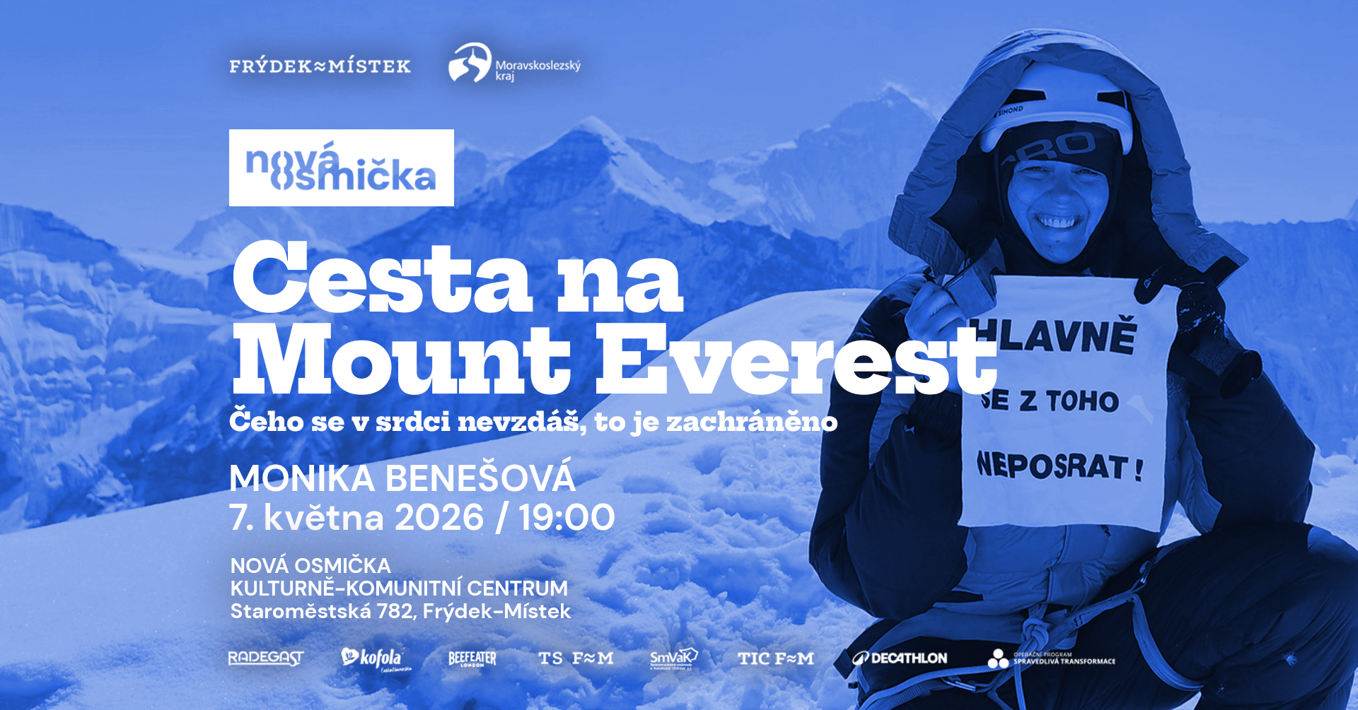 CESTA NA MOUNT EVEREST - MONIKA BENEŠOVÁ - banner akce