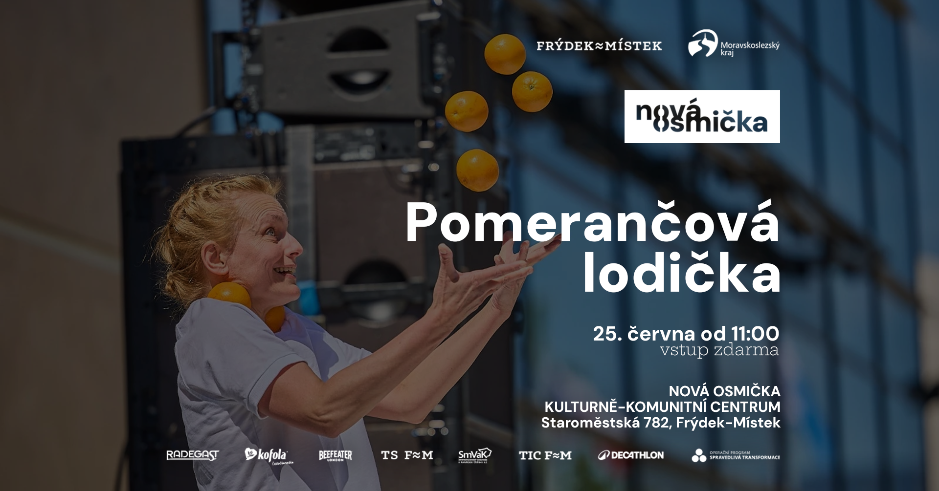 Pomerančová lodička - představení pro děti - banner akce