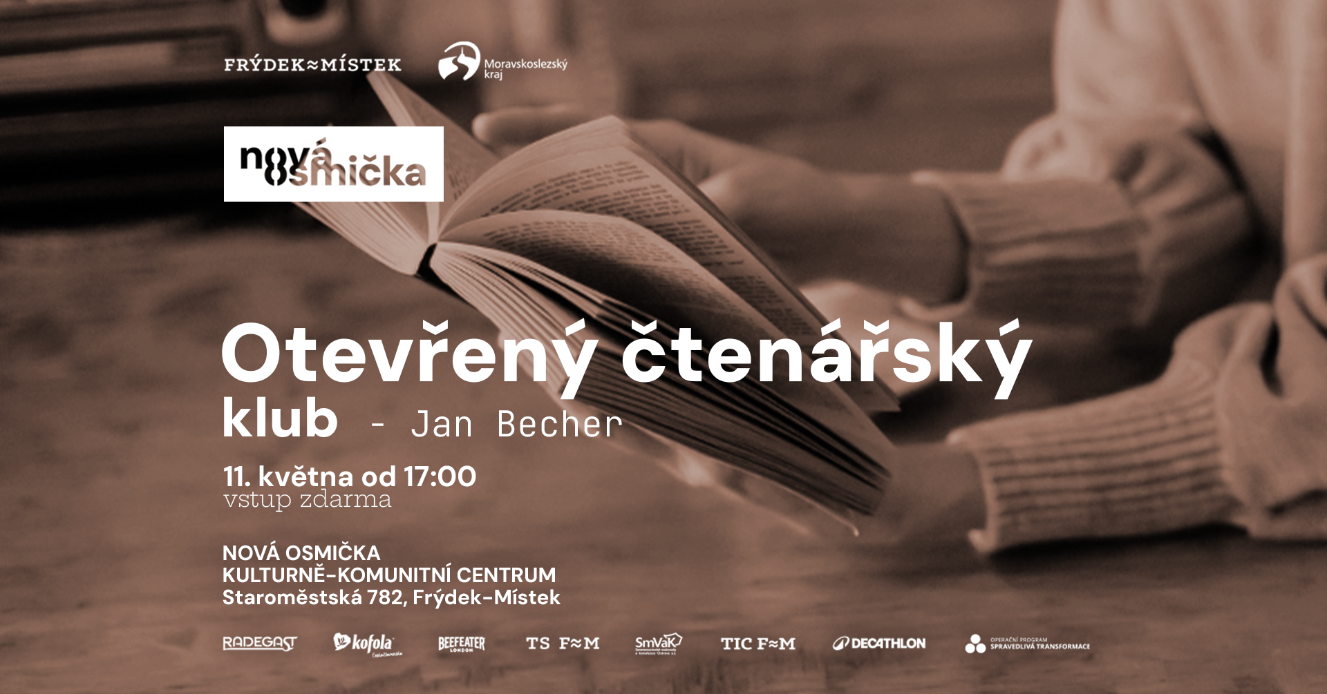 OTEVŘENÝ ČTENÁŘSKÝ KLUB - banner akce