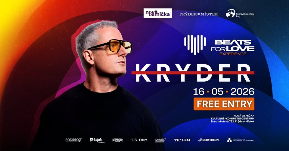 BEATS FOR LOVE: EXPERIENCE ♡ w/ KRYDER - banner akce v kulturním centru Nová Osmička