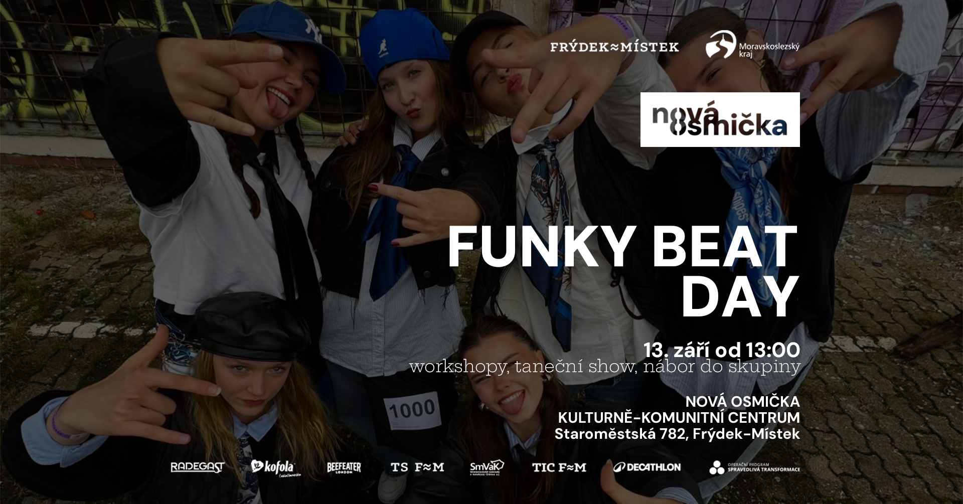 FUNKY BEAT DAY - banner akce v kulturním centru Nová Osmička