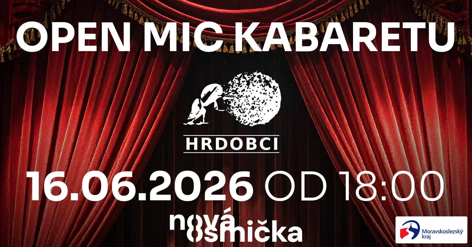 Open Mic Kabaretu Hrdobci - banner akce