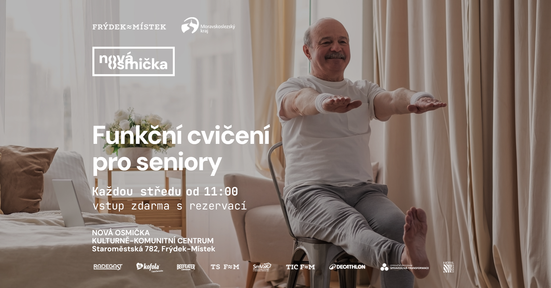 Funkční cvičení pro seniory - banner akce