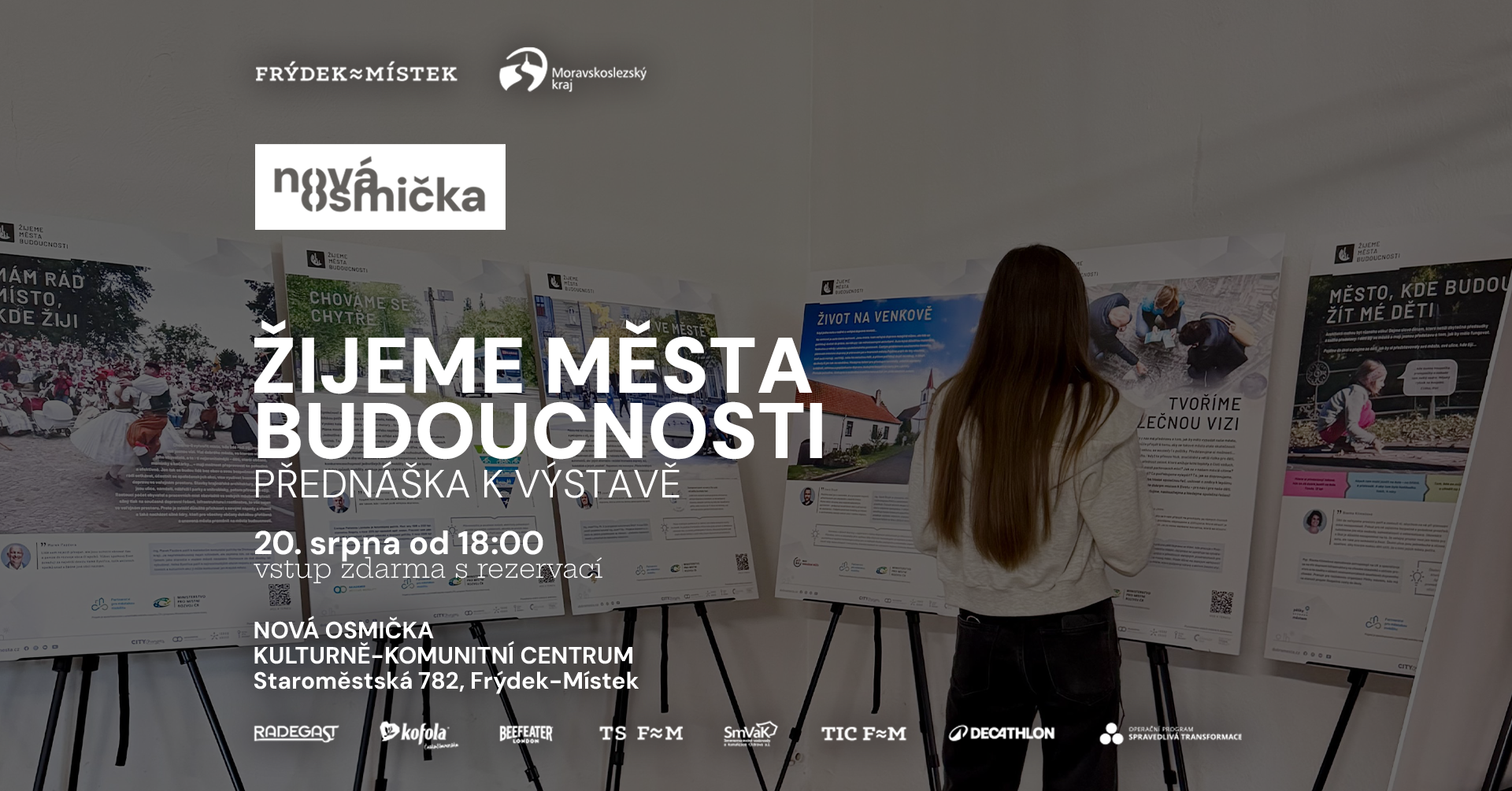Žijeme města budoucnosti - Přednáška k výstavě - banner akce
