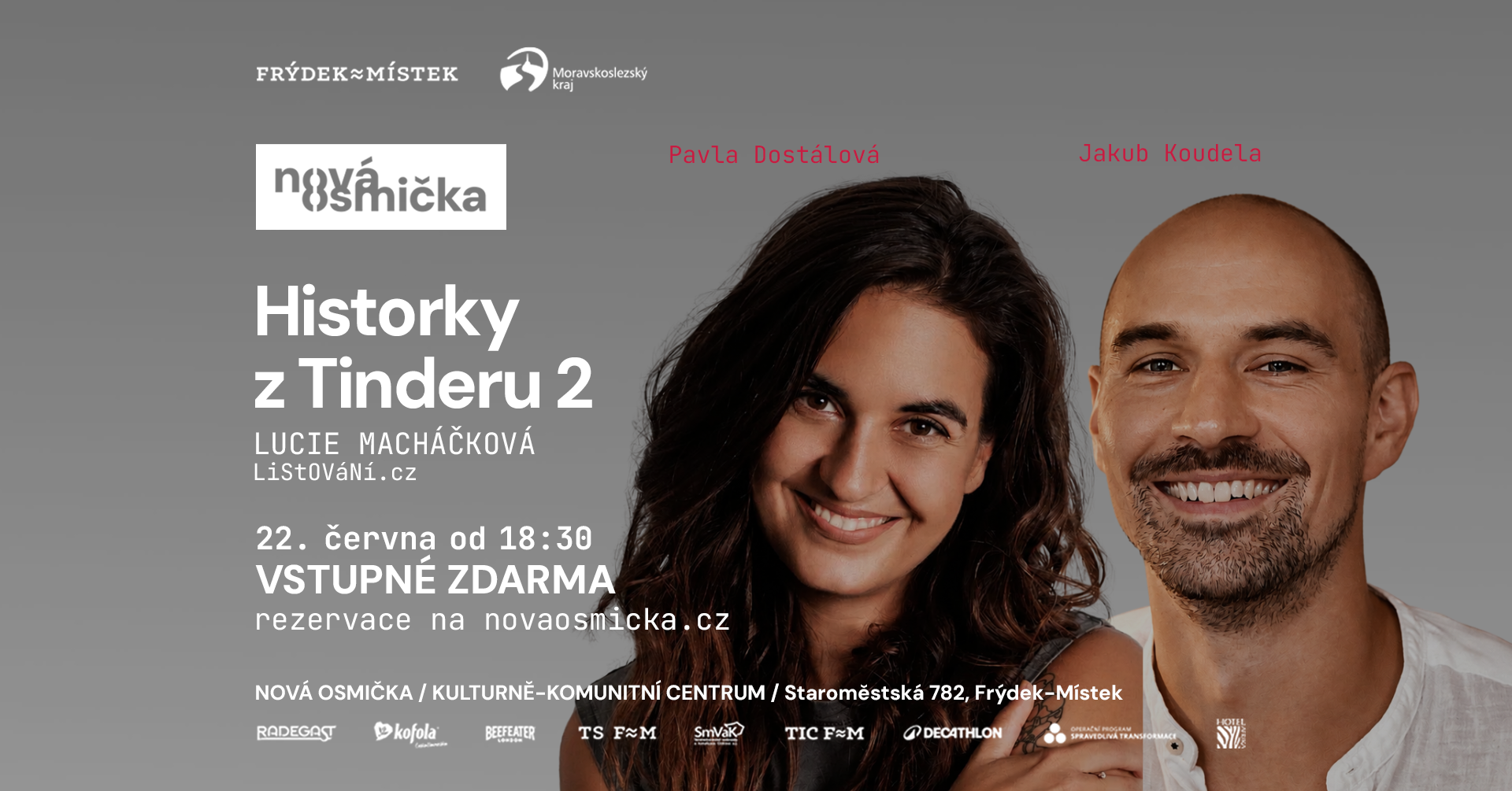 LiStOVáNí.cz: Historky z Tinderu 2 (Lucie Macháčková) - banner akce