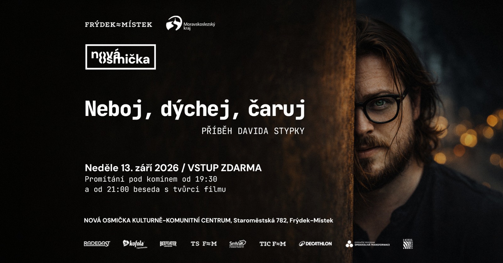 Letní kino pod komínem - pro dospělé: Neboj, dýchej, čaruj - banner akce