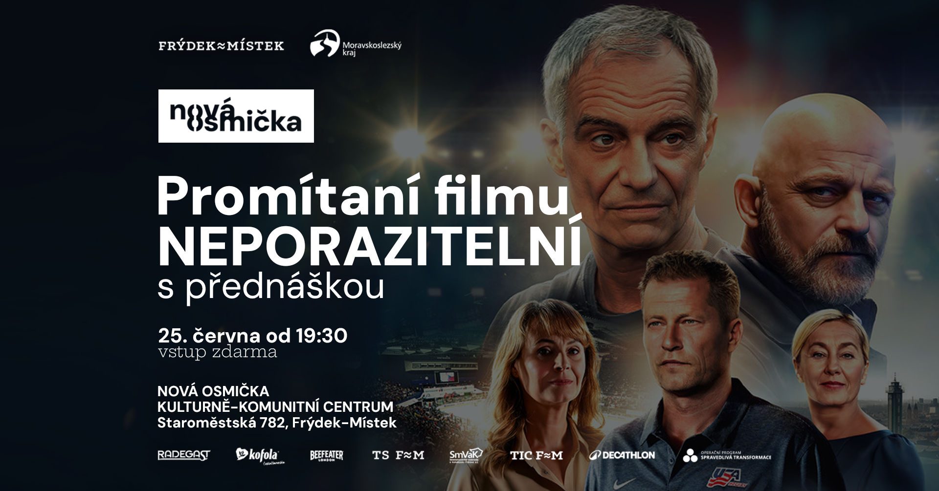 Promítaní filmu NEPORAZITELNÍ s přednáškou Martina Beinhauera - banner akce