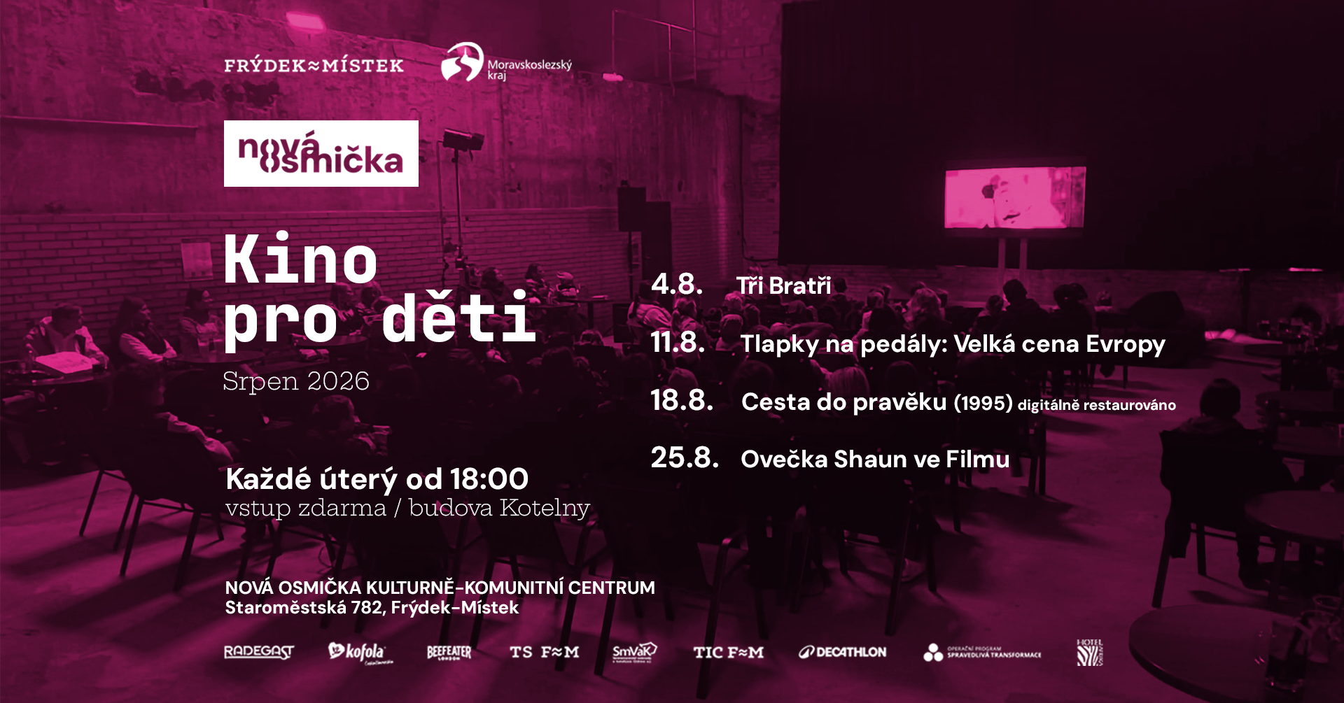 Kino pro děti - Cesta do Pravěku (1995) digitálně restaurováno - banner akce