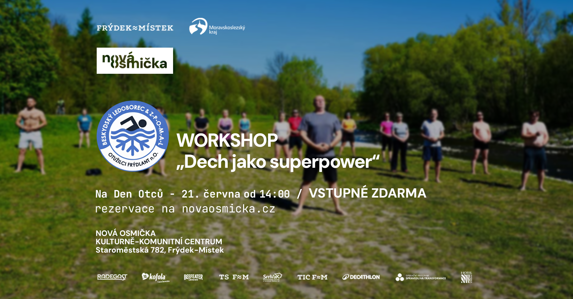 DEN OTCŮ - LEDOBOREC - Workshop „Dech jako superpower“ - banner akce