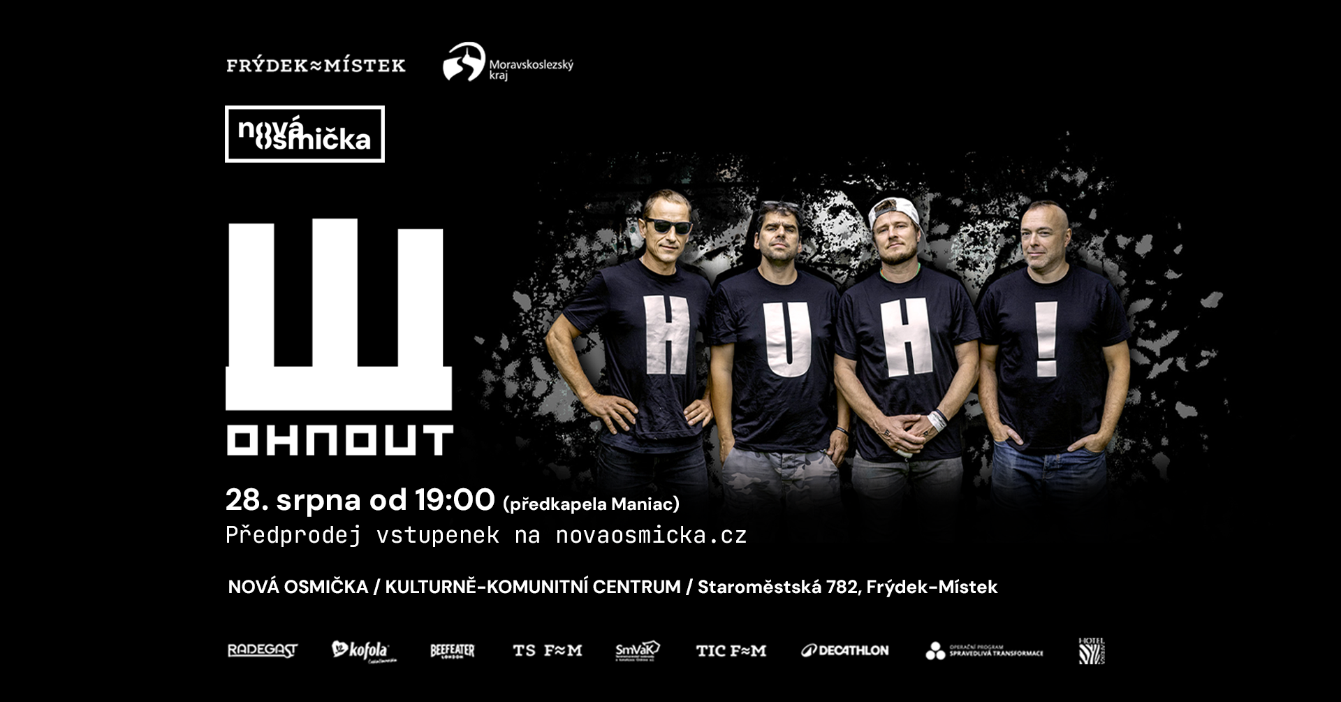 Wohnout - banner akce v kulturním centru Nová Osmička