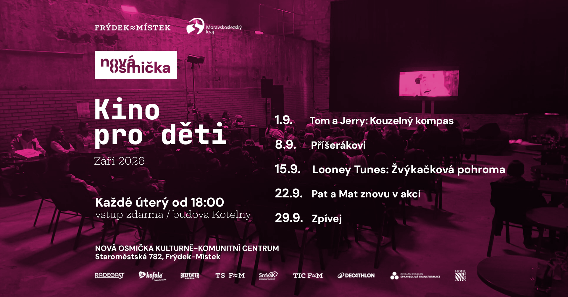 Kino pro děti - banner akce