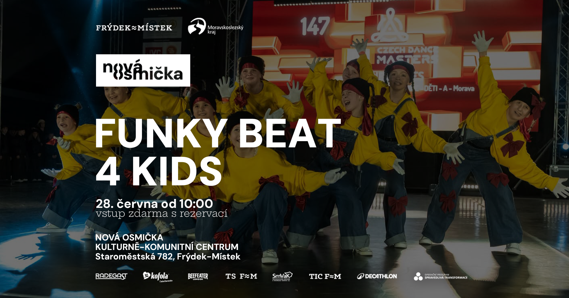 FUNKY BEAT 4 KIDS - banner akce v kulturním centru Nová Osmička