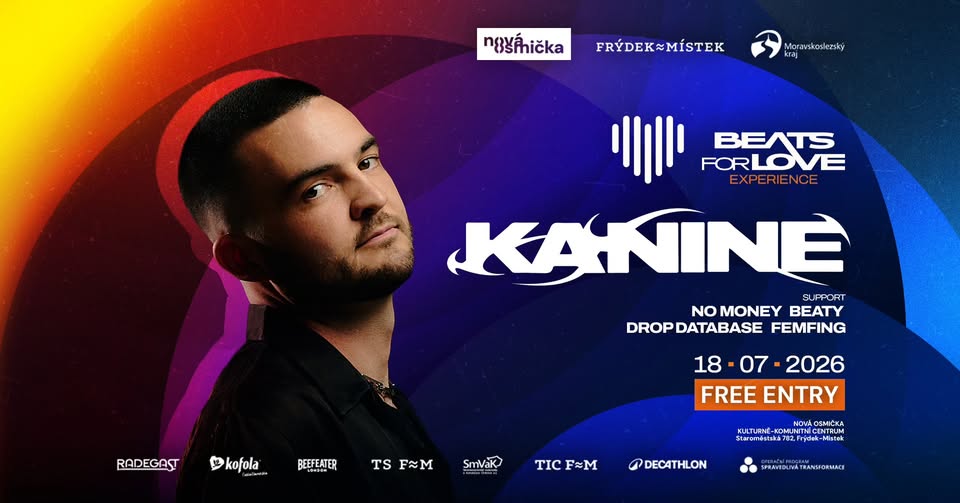 BEATS FOR LOVE: EXPERIENCE ♡ w/ KANINE | VSTUP ZDARMA - banner akce v kulturním centru Nová Osmička
