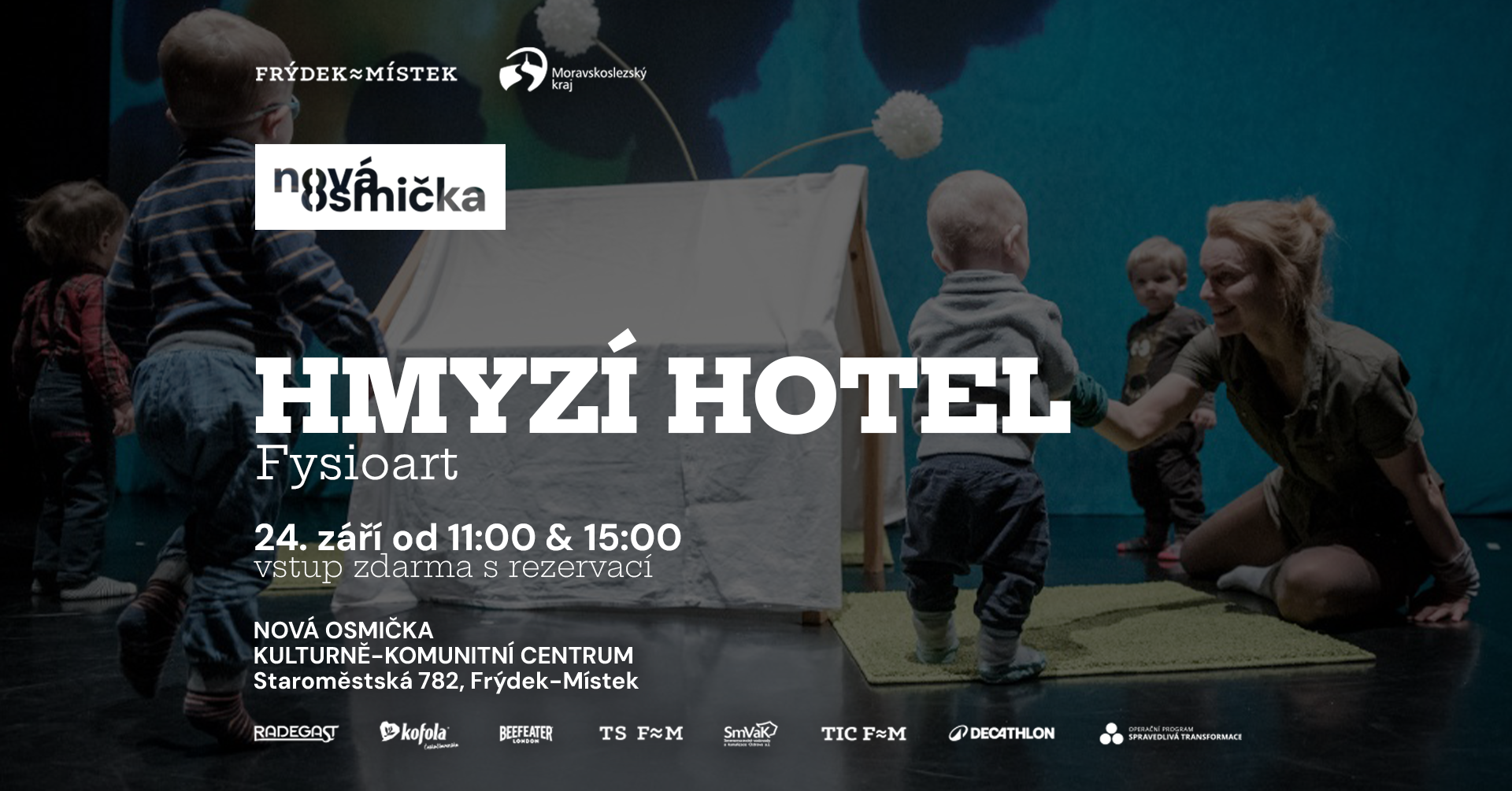 Hmyzí hotel - Divadelní představení pro děti - banner akce v kulturním centru Nová Osmička