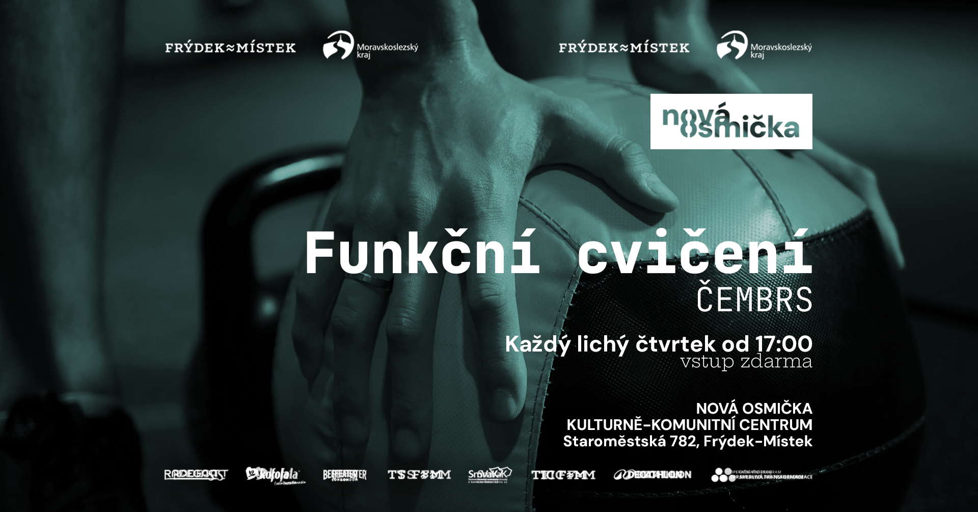 Funkční cvičení - Čembrs - banner akce v kulturním centru Nová Osmička