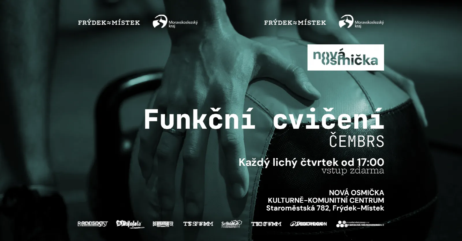 Funkční cvičení - Čembrs - banner akce v kulturním centru Nová Osmička