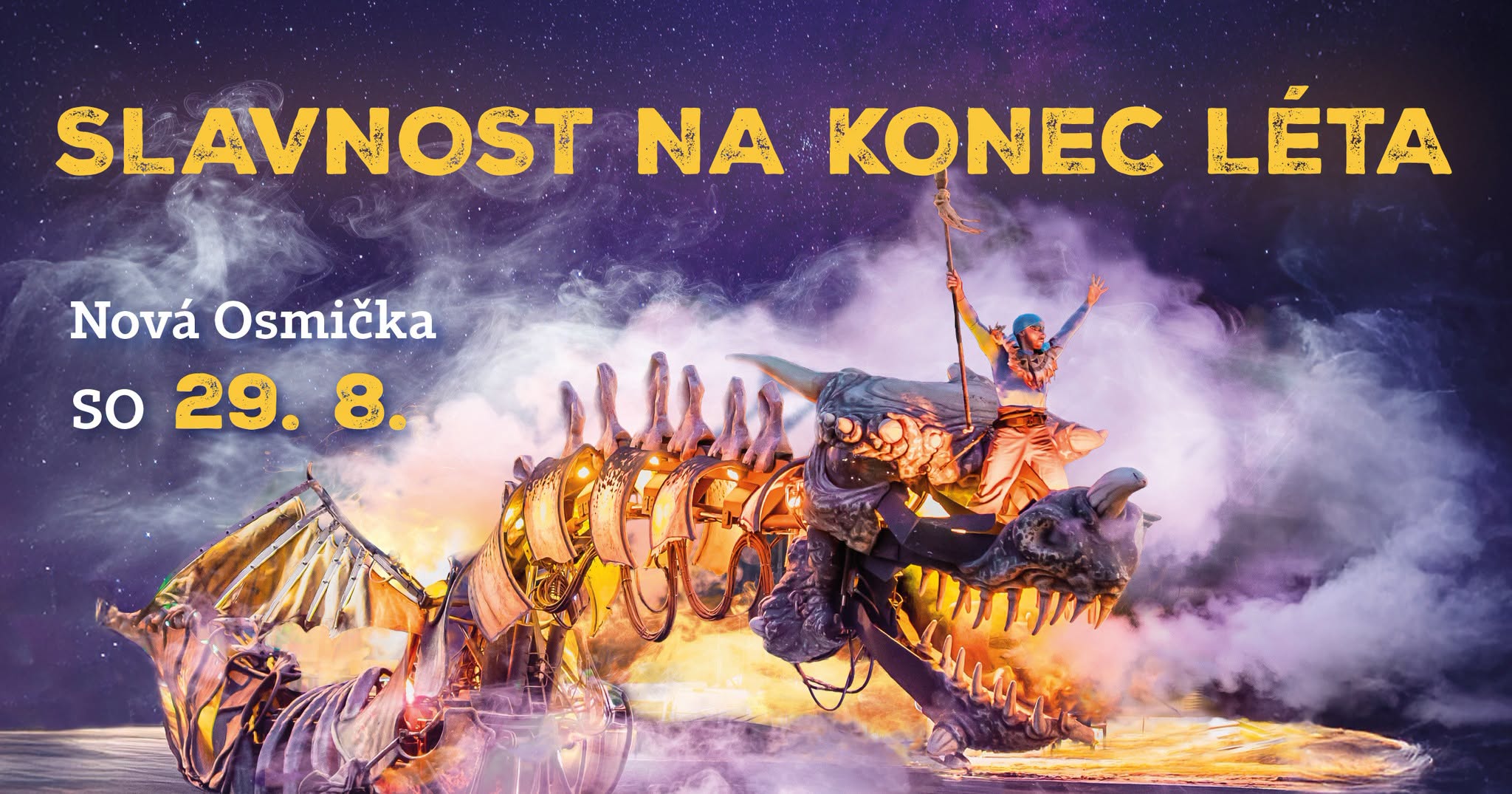 SLAVNOST NA KONEC LÉTA - banner akce v kulturním centru Nová Osmička