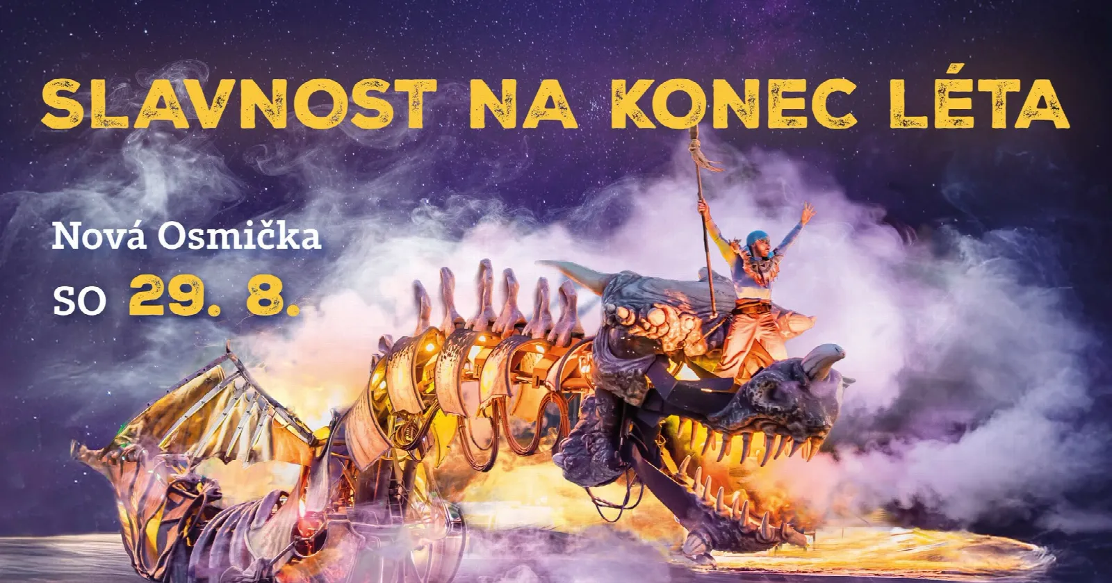 SLAVNOST NA KONEC LÉTA - banner akce v kulturním centru Nová Osmička